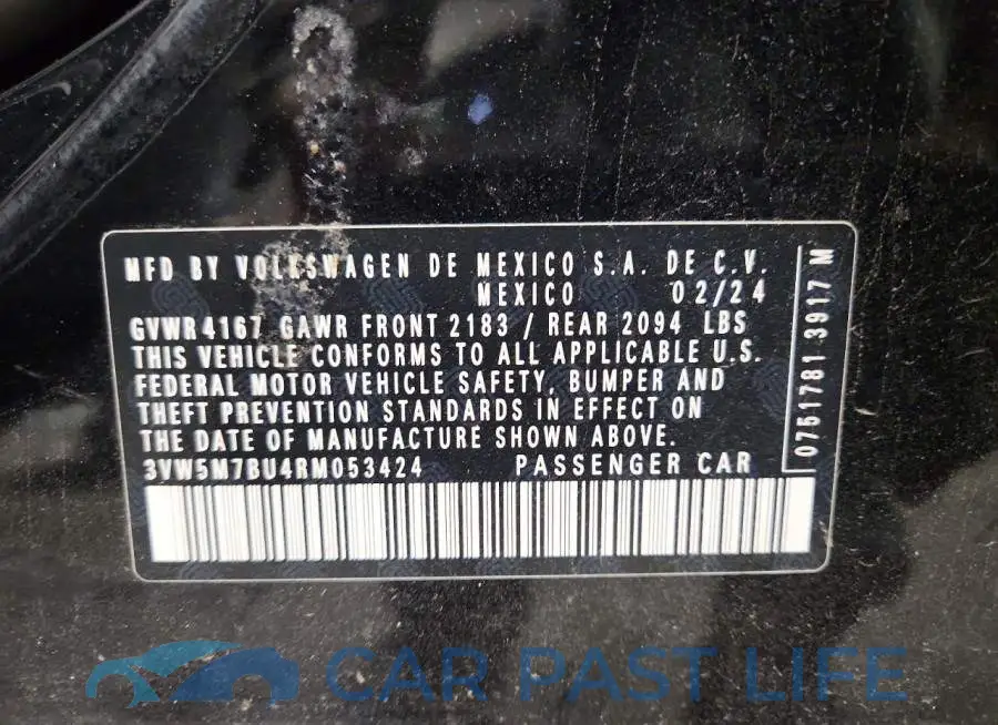 3VW5M7BU4RM053424# 12