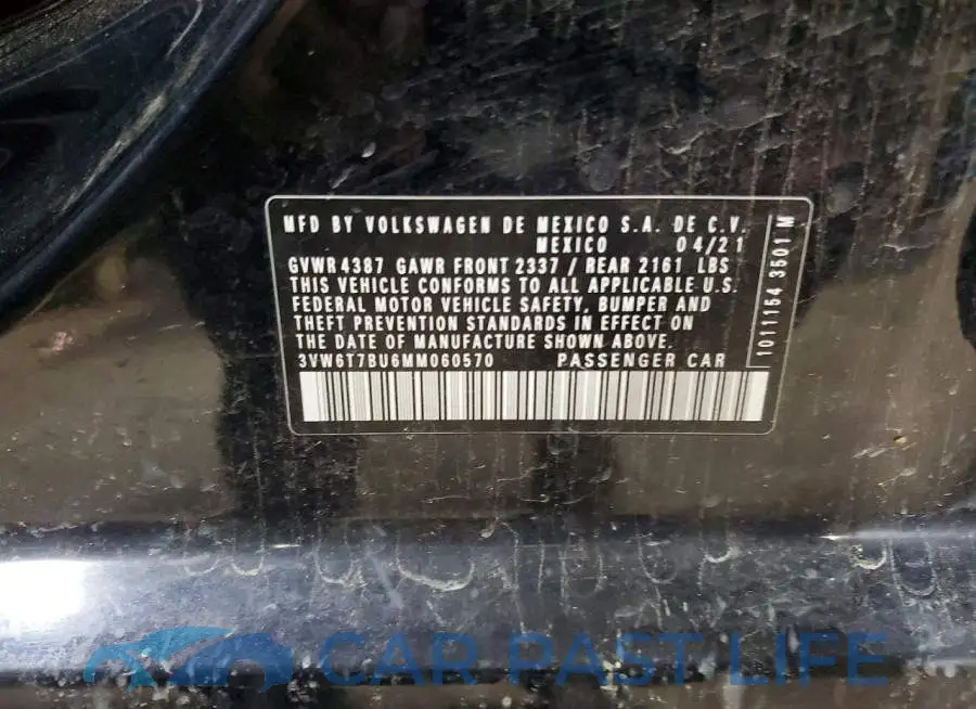3VW6T7BU6MM060570# 12