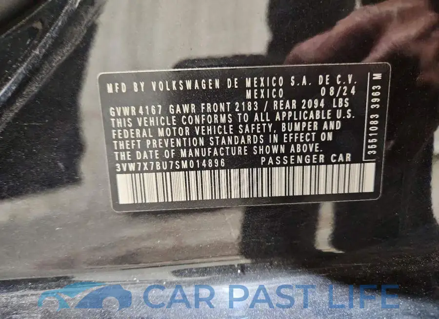 3VW7X7BU7SM014896# 12
