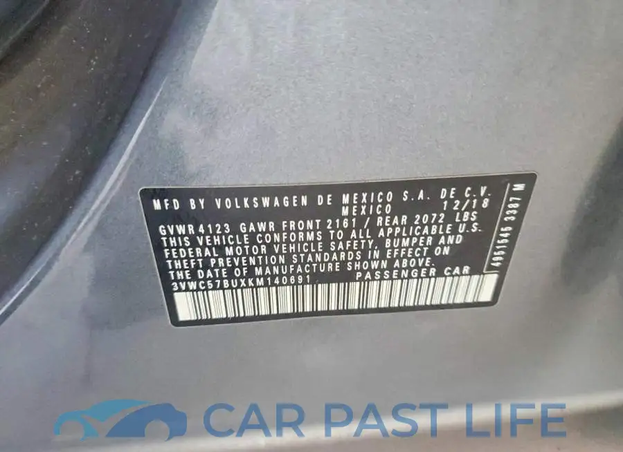 3VWC57BUXKM140691# 12