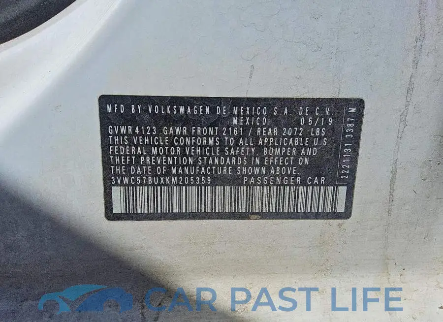 3VWC57BUXKM205359# 13