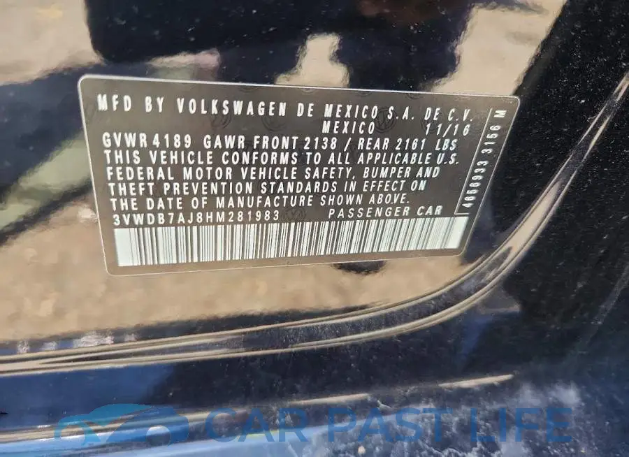 3VWDB7AJ8HM281983# 12