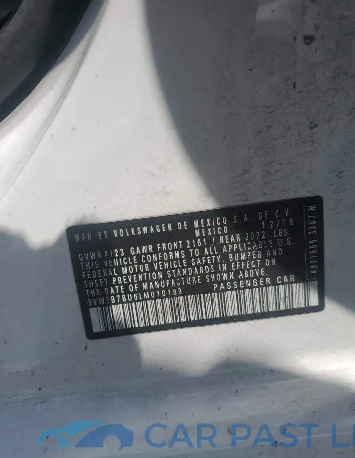 3VWEB7BU6LM010183# 12
