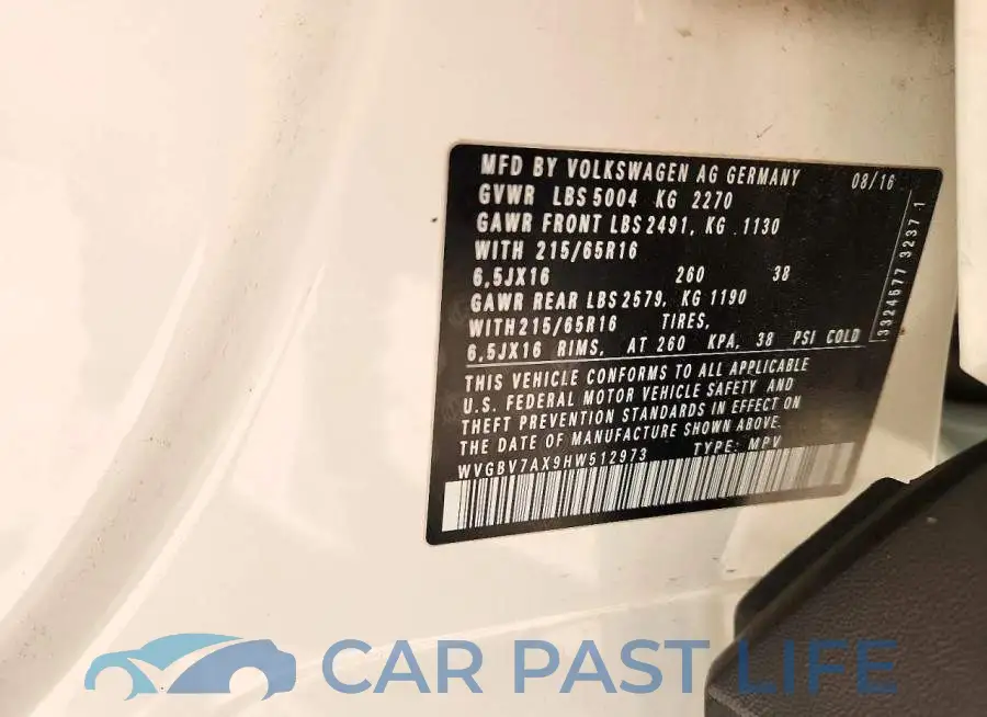 WVGBV7AX9HW512973# 13