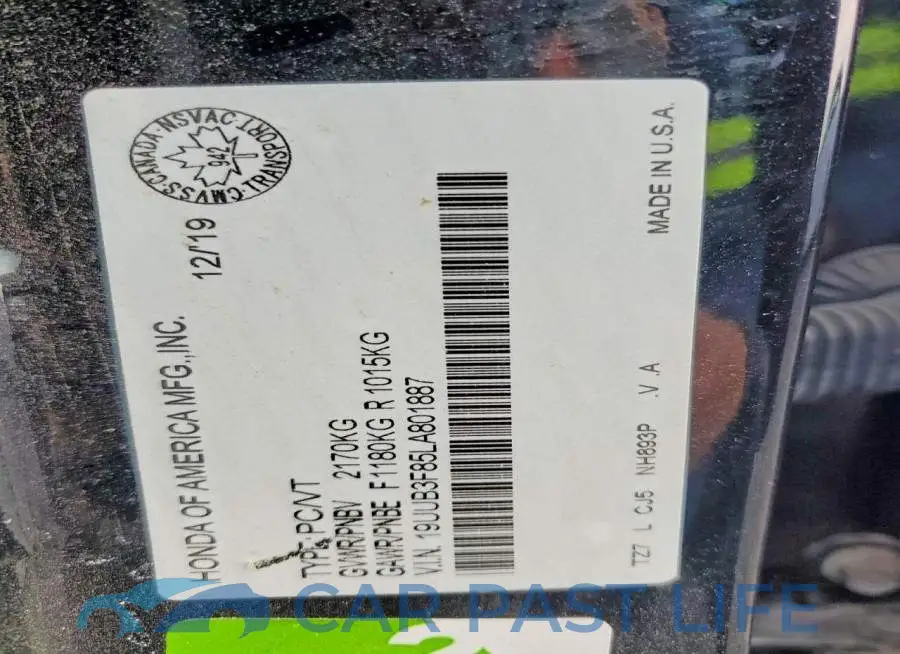 19UUB3F85LA801887# 13