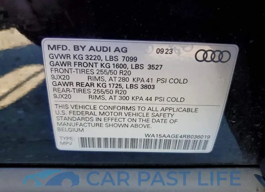 WA15AAGE4RB036019# 13