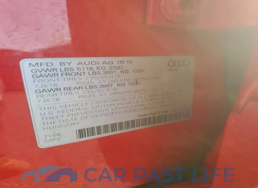 WA1AECF39L1021995# 13