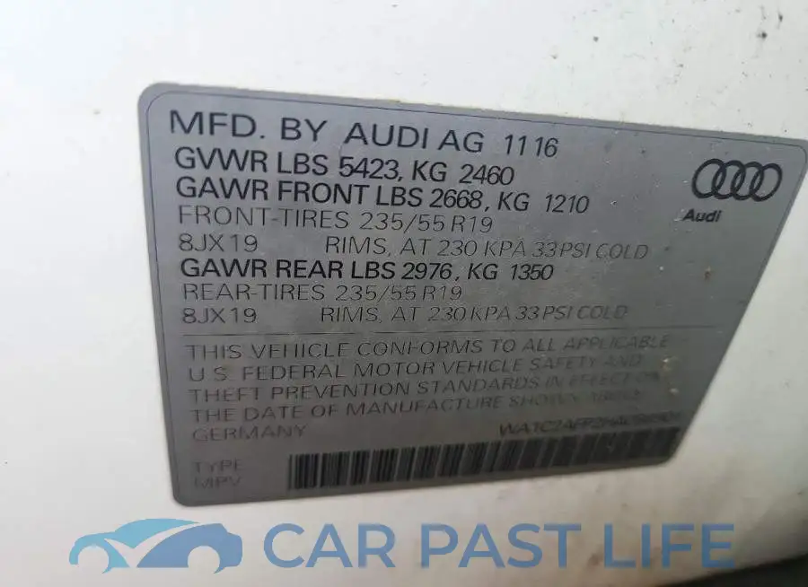 WA1C2AFP2HA086901# 12