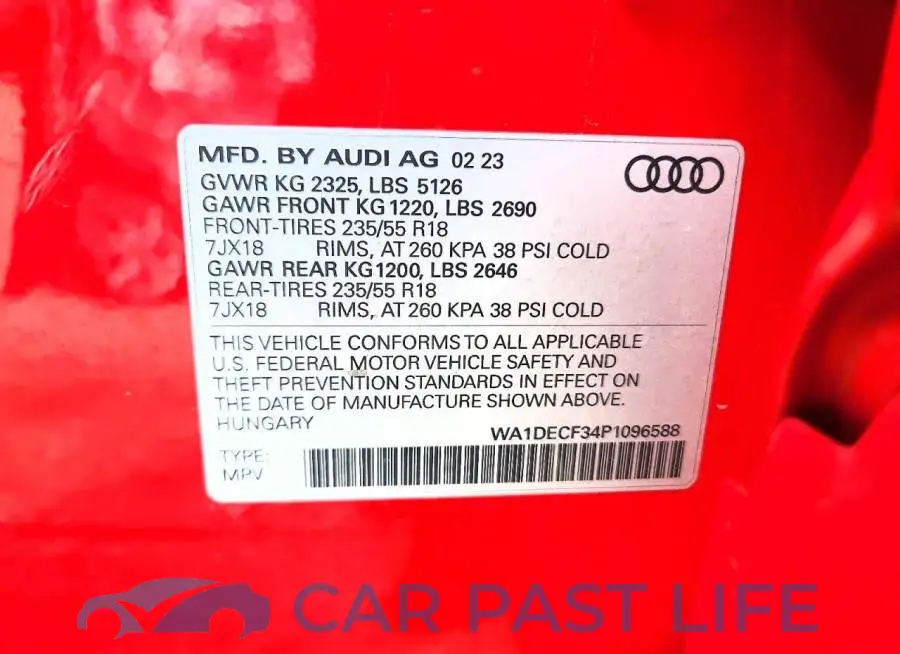 WA1DECF34P1096588# 12