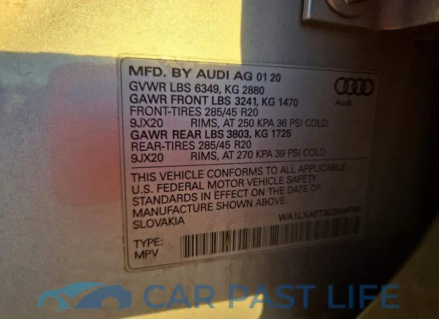 WA1LXAF73LD004733# 13