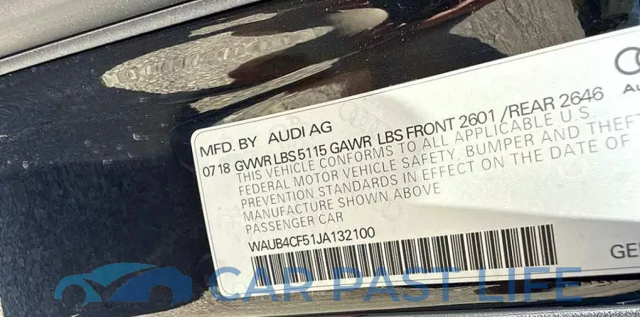 WAUB4CF51JA132100# 4