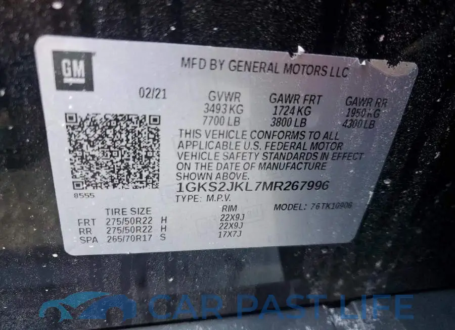1GKS2JKL7MR267996# 13