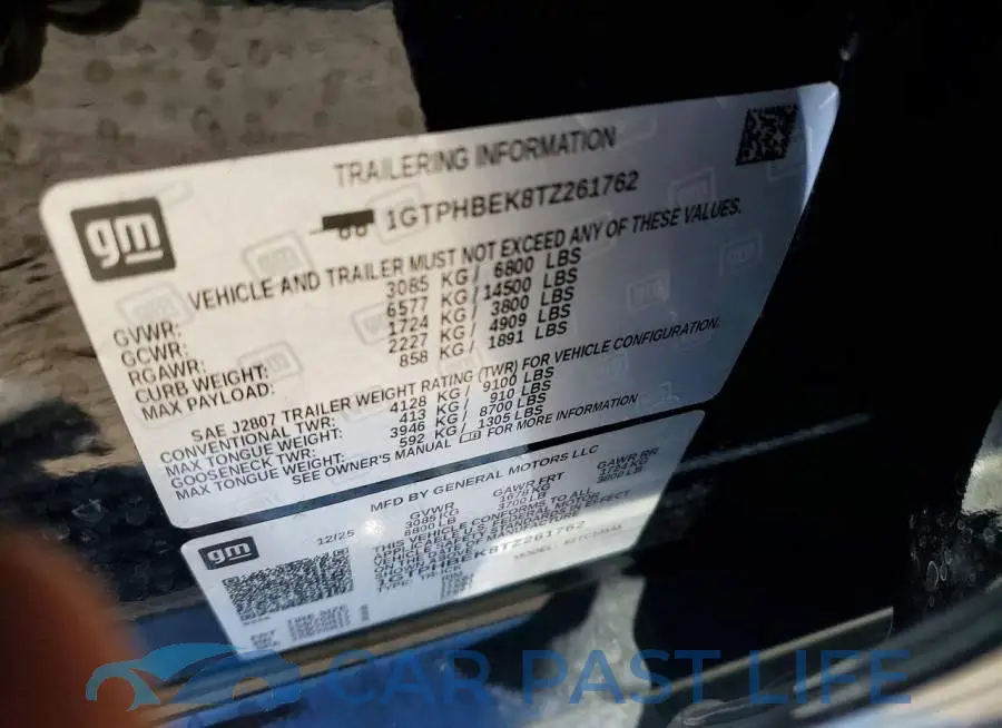 1GTPHBEK8TZ261762# 12