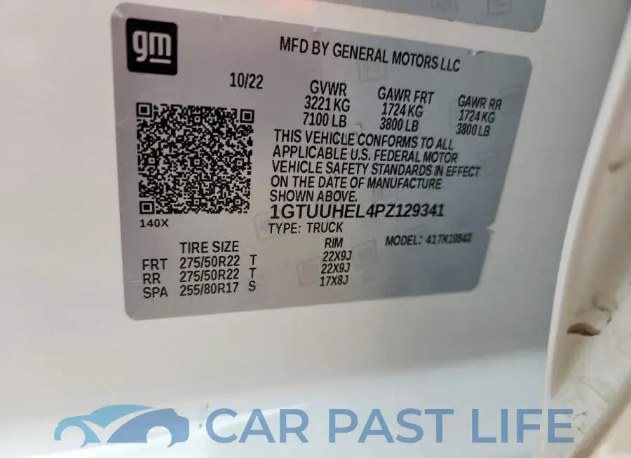 1GTUUHEL4PZ129341# 12