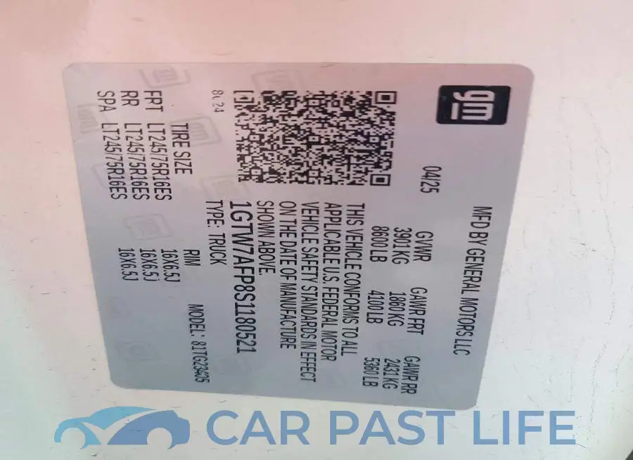 1GTW7AFP8S1180521# 14