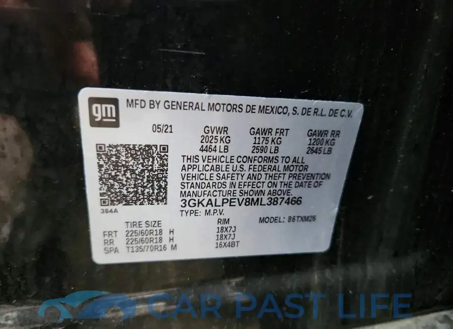 3GKALPEV8ML387466# 13
