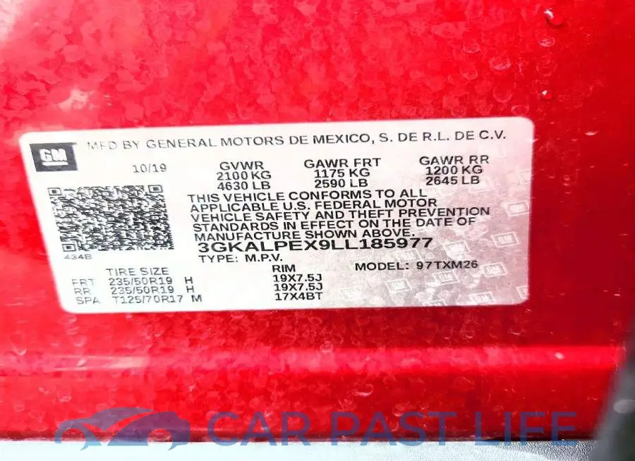 3GKALPEX9LL185977# 13