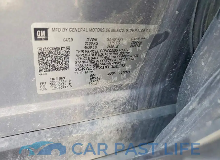 3GKALSEX1KL352592# 13