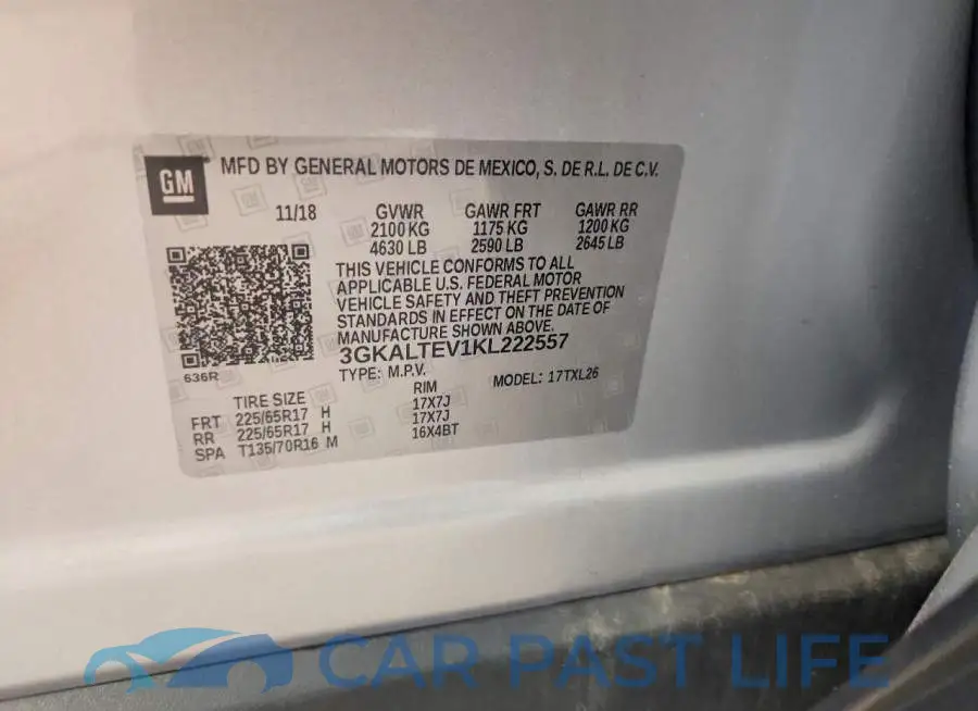 3GKALTEV1KL222557# 13