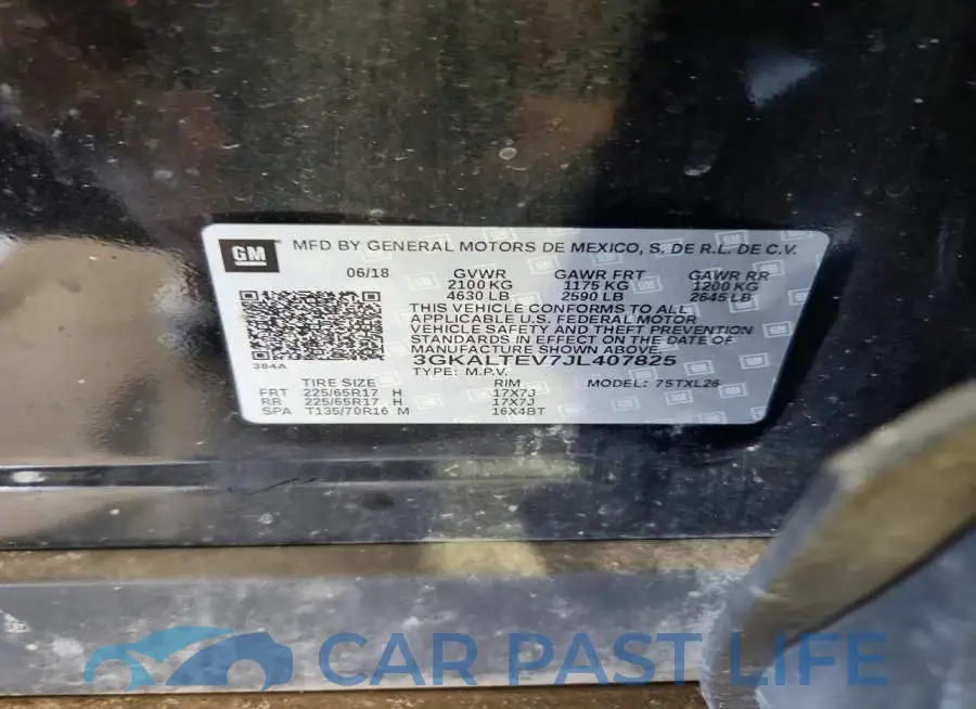 3GKALTEV7JL407825# 13