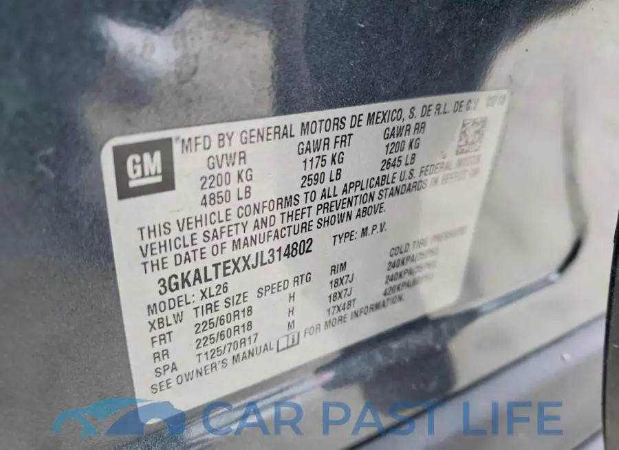 3GKALTEXXJL314802# 14