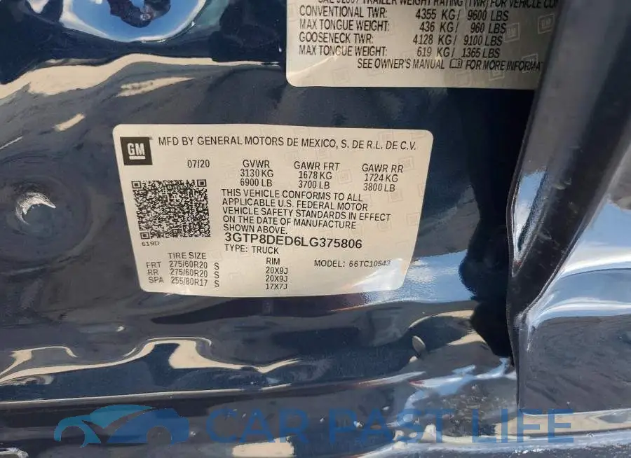 3GTP8DED6LG375806# 12
