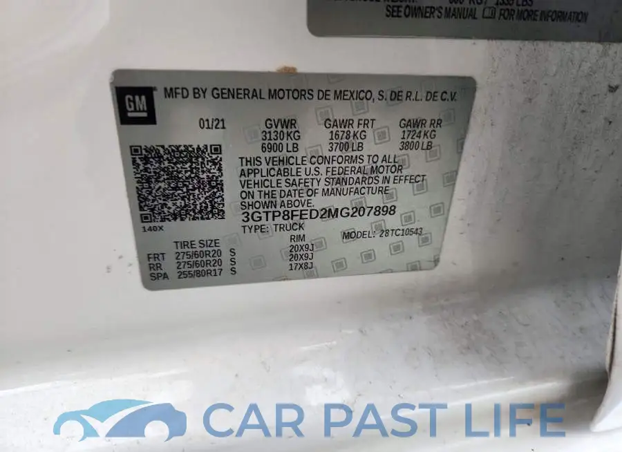 3GTP8FED2MG207898# 12