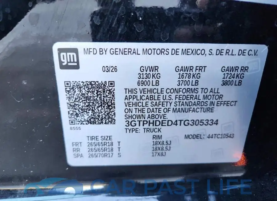 3GTPHDED4TG305334# 12