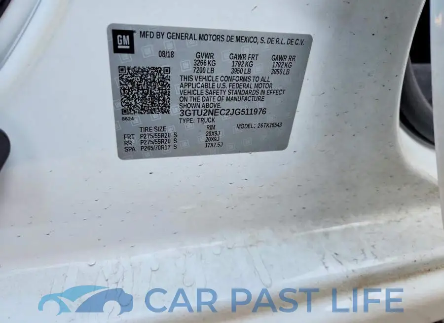 3GTU2NEC2JG511976# 12