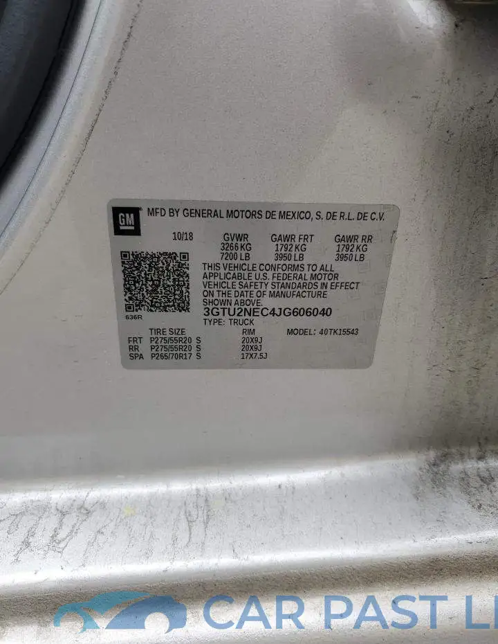 3GTU2NEC4JG606040# 13