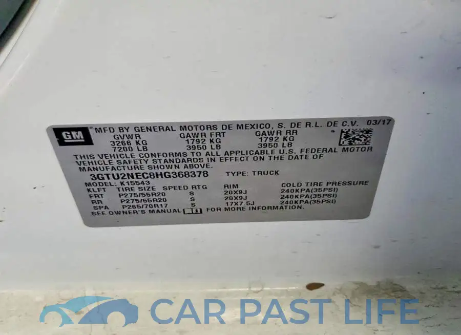 3GTU2NEC8HG368378# 12