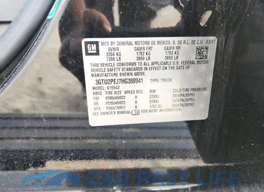 3GTU2PEJ7HG388941# 12