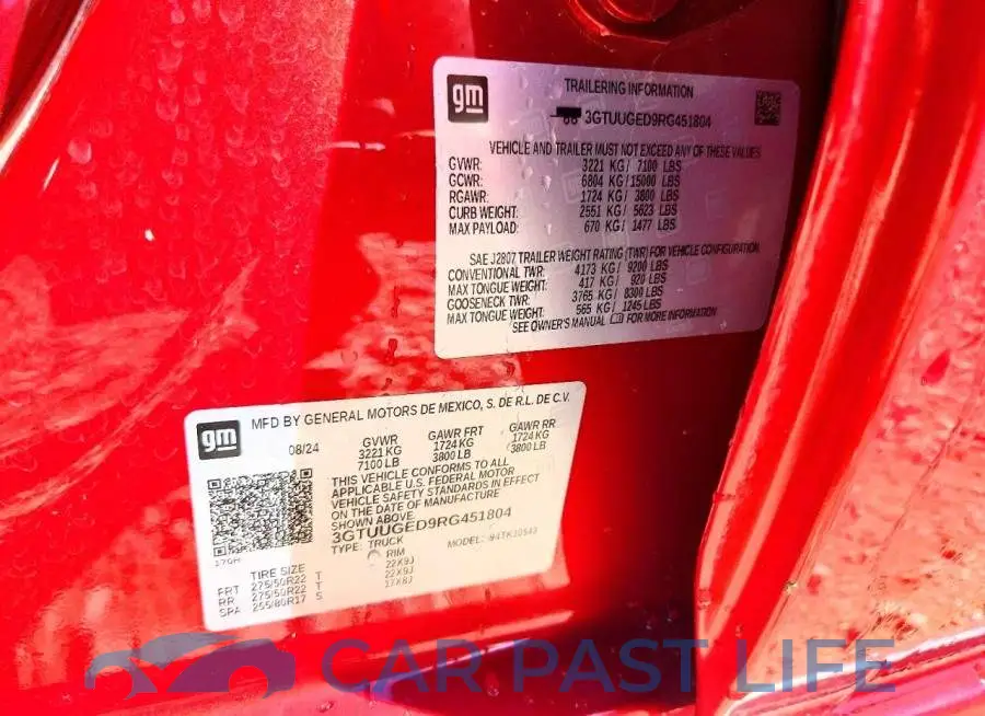 3GTUUGED9RG451804# 12