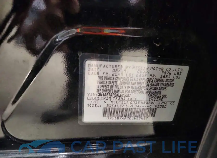 3N1AB7AP2KL625687# 12