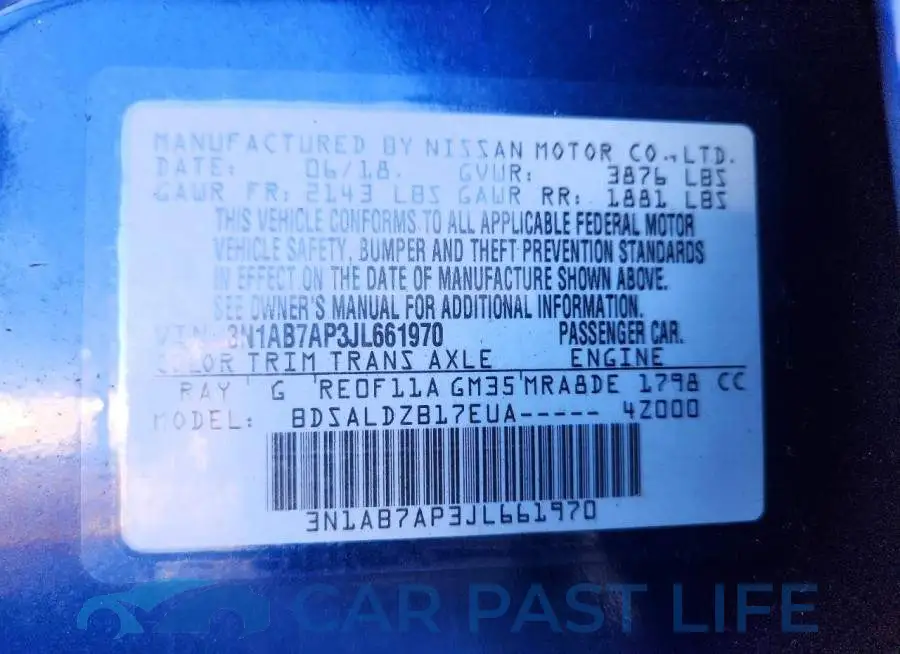 3N1AB7AP3JL661970# 13