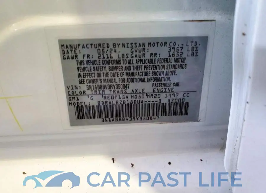 3N1AB8BV3RY350847# 12