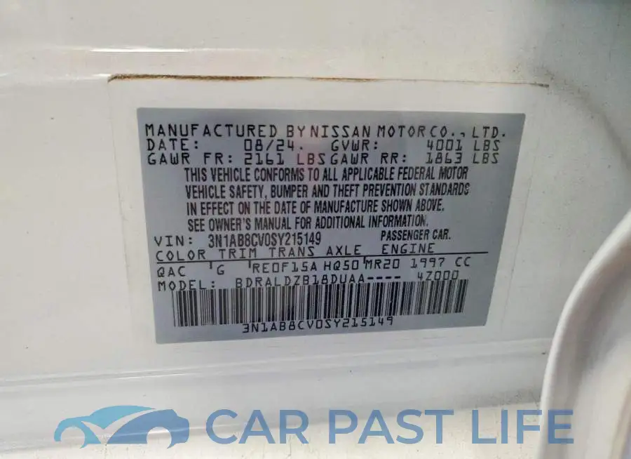 3N1AB8CV0SY215149# 12