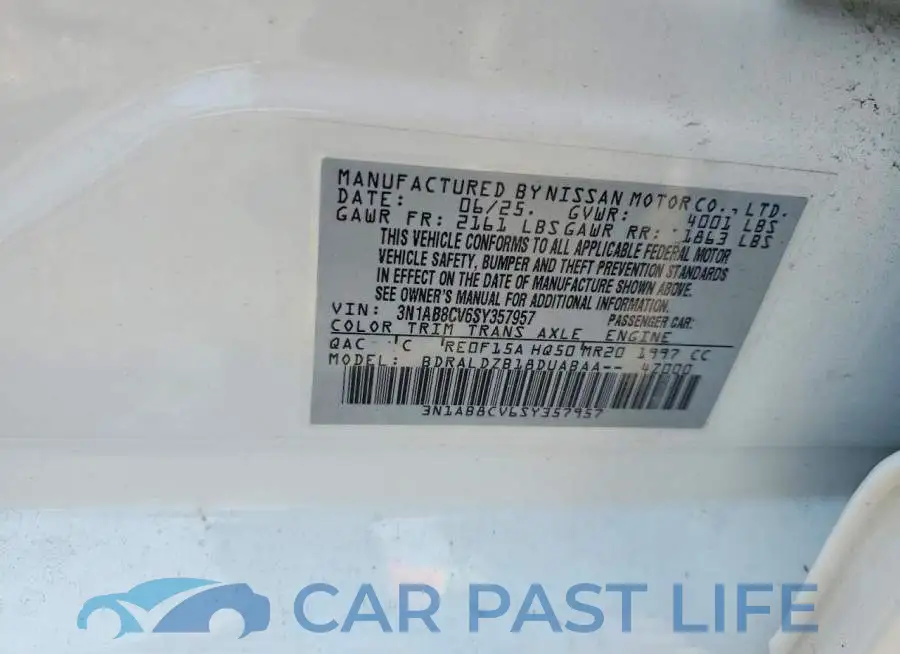 3N1AB8CV6SY357957# 12