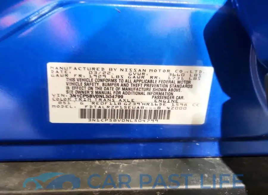 3N1CP5BV0NL504799# 13