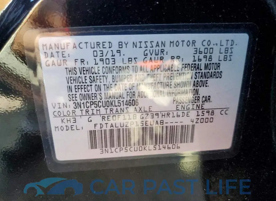 3N1CP5CU0KL514606# 13