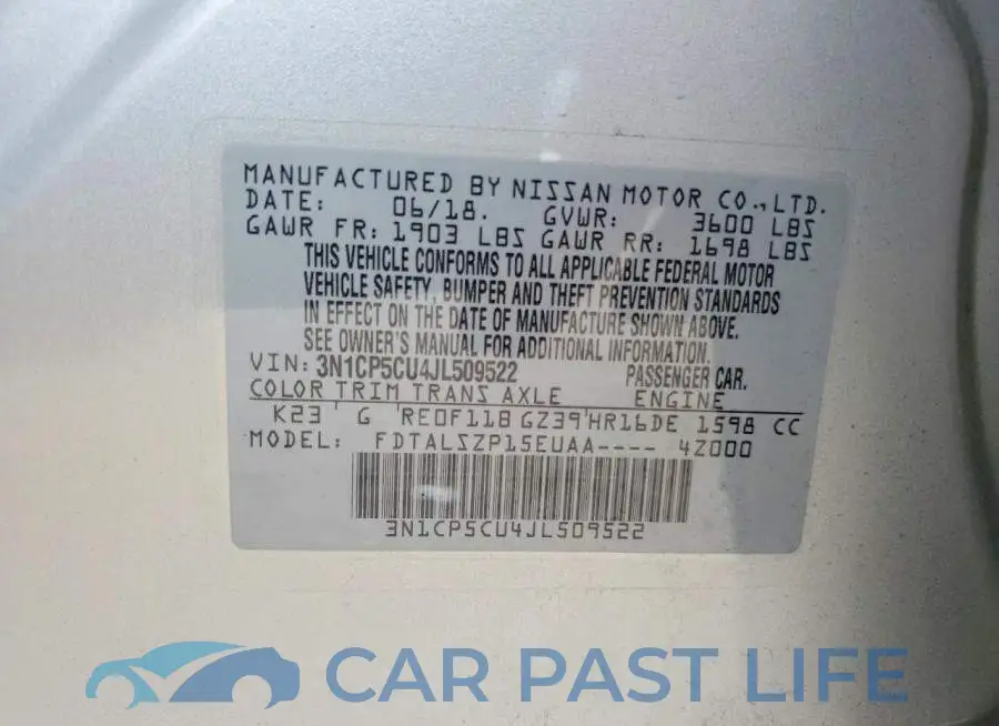 3N1CP5CU4JL509522# 13