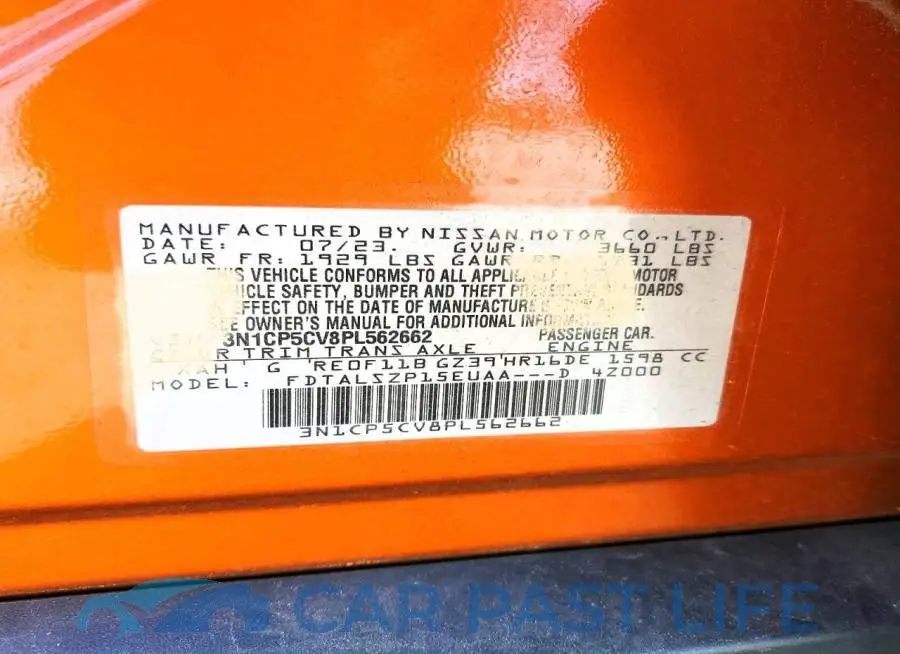 3N1CP5CV8PL562662# 12