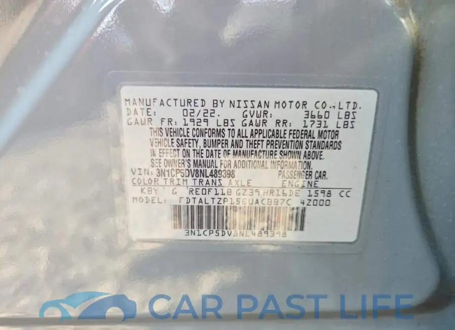3N1CP5DV8NL489398# 13
