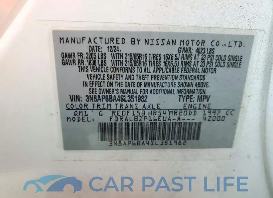 3N8AP6BA4SL351982# 14