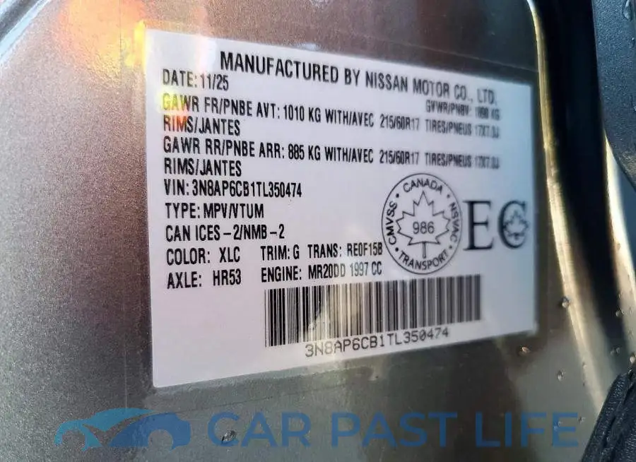 3N8AP6CB1TL350474# 13