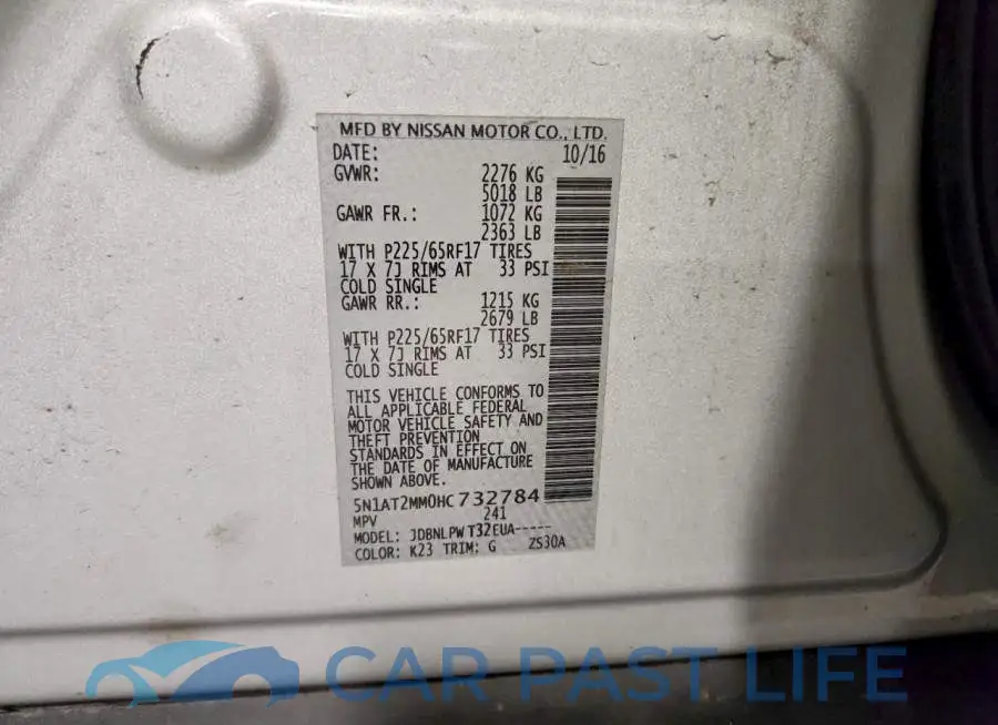 5N1AT2MM0HC732784# 14