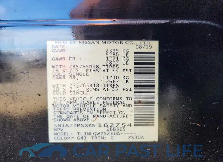5N1AZ2MSXKN162754# 13
