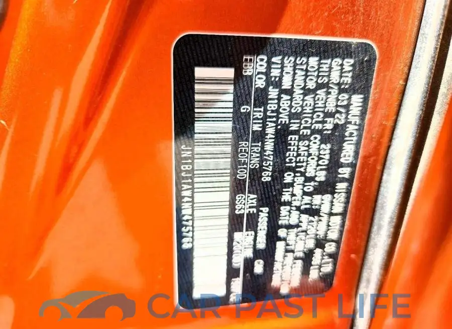 JN1BJ1AW4NW475768# 12