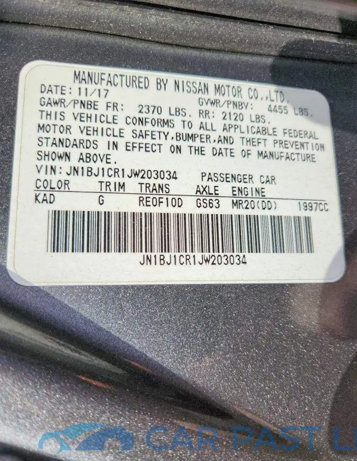 JN1BJ1CR1JW203034# 14