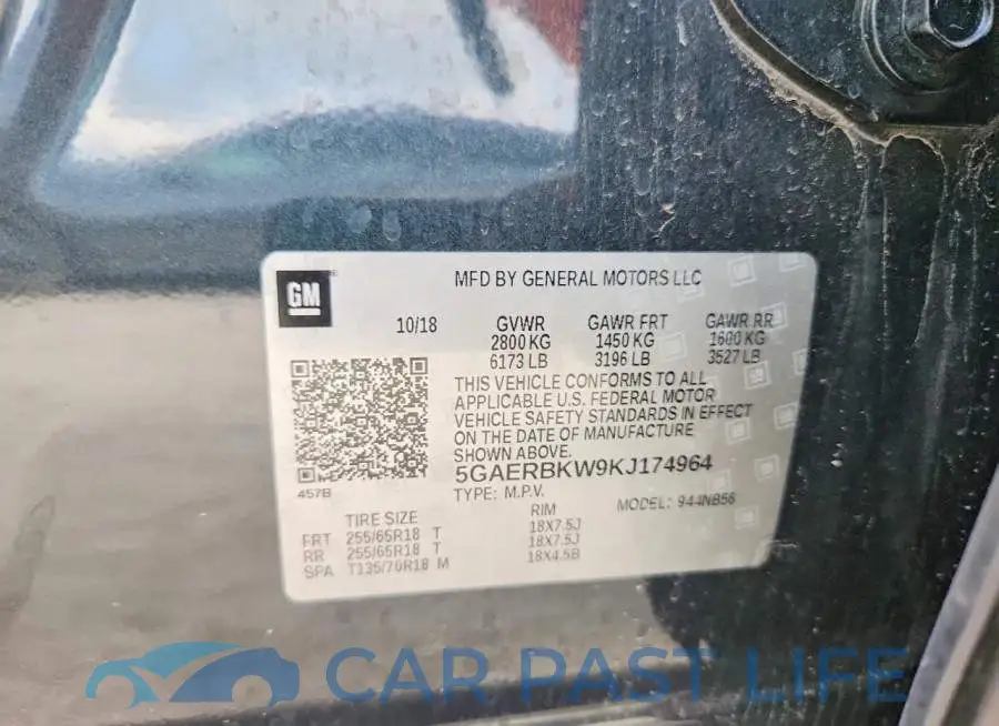 5GAERBKW9KJ174964# 13